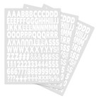 3 Sheets 1 Inch White Iron On Heat Transfer Letters And Numbers 504 Piece 