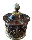 Large 14    Vintage Tibetan Buddhist Handcrafted Spinning Hand Held Prayer Wheel