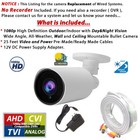 1080p Outdoor Night Vision Cctv Security Camera With Power And Video Power Cable