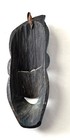 Vtg  Blue 18  Tiki Carved Wood Mask Wall Hanging Tribal Bar Polynesian W hanger