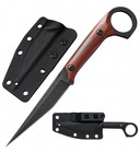 Elitedge Fixed Blade Tactical Dagger Wood Handle Edc Belt Knife   Kydex Sheath