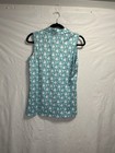 New Bogey Bros Golf Vest Women Medium Blue All Over Tequila Bottle Print Stretch