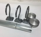 Pottery Barn Outdoor Window Curtain Rod   End Cap Finials Med 48-88 Pewter 1 25