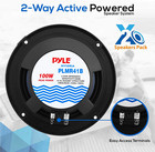Pyle 4 Inch Dual Marine Speakers - Waterproof And Weather Resistant Outdoor Audi