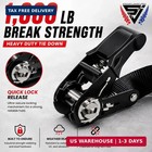 Ratchet Tie Down Straps  4 Pack  - 1 823lb Heavy Duty 1  X 15  for Moving Securi