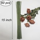 Aoodoom Floral Wire 18 Gauge Dark Green Paper Wrapped 15 Inch 