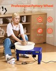 Vevor Pottery Wheel 14 In Ceramic Wheel Forming Machine 60-300 Rpm For Diy Blue