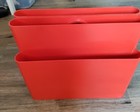     kartell Giotto Stoppino Red Magazine Rack   Holder 4676 Space Age Plastic    
