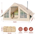 Inflatable Camping Tent With Pump Glamping Tent Easy Setup - Beige