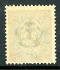Gandalf -denmark 1875 Numeral  3o Grey   Dark Carmine Facit  34c Mnh Y495