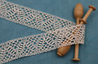 Antique French Bobbin Lace Trim Ribbon Cotton Dentelle Du Puy Vintage Yard