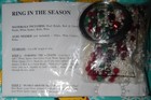 Design Works Beaded Green Red Wreath Christmas Tree Ornament Kit Nip Makes 10