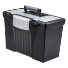 Storex Portable File Storage Box W organizer Lid Letter legal Black 61510u01c