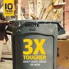 Rubbermaid Commercial Products Brute 44 Gallon Gray Plastic Indoor outdoor Detac