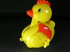 Vintage Plastic Dizzy Chick Swimming Wind-up Toy 1970s B2169