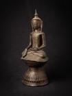 Special Antique Bronze Burmese Buddha Statue From Burma  17th Century