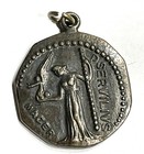 Vintage Masonic  mark Penny  Ram   159 Detroit Mi  Sterling Silver Tarnished