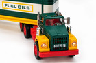 Vintage 1976 Hess Box Trailer Truck Original Box 3 Barrels Working Lights