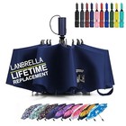 Compact Windproof Travel Umbrella Auto Open Inverted Reverse Folding 54 Inch Arc