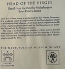 13  Michelangelo Metropolitan Museum  head Of The Virgin  Cold Cast Marble Piet  