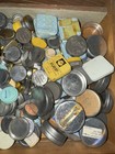 Huge Lot Of Vintage antique Empty Tin Boxes For Watch Repair parts