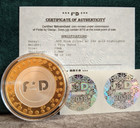 Bitcoin Gold Btg  1 Oz Silver  999 W  24k Gold Highlights Coa   Hologram  72-100