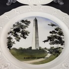 Vintage Souvenir Plate Pair Delano Studios Williamsburg Va   Wa Monument