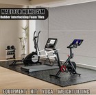 0 6 Inch Thick 48 Sq Ft Rubber Gym Flooring For Home Gym Mat 12 Tiles Interlo   