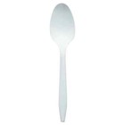 Bulk Disposable Plastic White Single Use Soup Spoons For Restaurants delis event