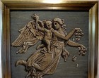 Mid 19th Century Bead Work Of A Putto With Torch   Angel  Holding Fruit - C 1850