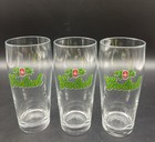 Vtg Netherlands Grolsch Beer Clear Drinking Glass 14oz Set Of 3