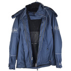 Kerrits Hooded Riding Jacket Waterproof Vents Pockets Blue Rain Coat Size Small
