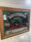 Vintage Moosehead Beer Canadian Lager Framed Glass Mirror Advertising Sign   