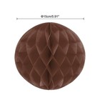 6pcs Paper Pom-poms Balls 6 Inch Paper Tissue Flower Ball For Party Brown
