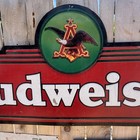 1994 Budweiser Embossed Marquee Metal Tin Sign  Large Approx 60  X 25  Bud