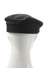 Ruslan Baginsky Womens Leather Trim Baker Boy Hat Black Size S