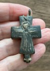 Byzantine  Circa 12th Century A d  Bronze Reliquary Cross 