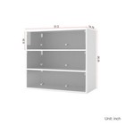 White Glass Door Shoe Box Shoe Storage Cabinet With Led Light For Living Room