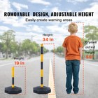 Uimoso 4pcs Traffic Delineator Post Cones Fillable Base 8ft Chain Adjustable