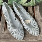 Vintage Authentic 80   s Jelly Shoes Nos Never Used Sz 10 Nwt Lt Blue Silver