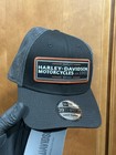 New Harley-davidson New Era 39thirty Mesh Back Flex Hat Black  L xl Front Patch