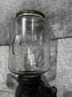 Antique Arcade No  3 Crystal Cast Iron Wall Mount Coffee Grinder