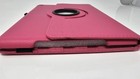 Shockproof Ipad Air Swivel Rotating Hybrid Protective Stand Case - Rose Red