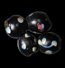 Hellenistic Mosaic Glass Beads Judaea C  200 Bc Lot Of 4 Authentic Ancient