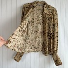 Double D Ranch Size Xl Blouse Maxi Skirt Set Brown Floral Western Long Sleeve