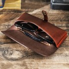 Genuine Leather Glasses Case Travel Sunglasses Storage Organizer Eyeglass Box