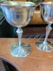 Vintage Pairpoint Silver Plate Martini Cocktail Glasses Stem Goblet Set 5
