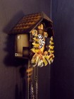 Cuckoo Clock Moving Water   Wheel Musical  2 Songs  Chalet German Black Forest