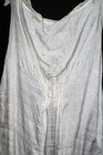 Rare Plus Size French 1920 s-1930 s White Fine Silk Slip With Lace Trim Sz 16-18