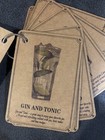 15 Cocktail Cards Recipes On Key Ring Home Bar - Mai Tai Mojito Mule Gin Tonic